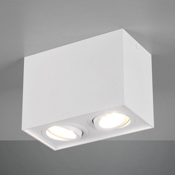 Trio Lighting Plafonieră Biscuit, 2 becuri, alb, Alb, Camera de zi / sufragerie, Metal, Modern