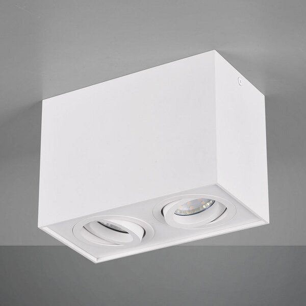 Trio Lighting Plafonieră Biscuit, 2 becuri, alb, Alb, Camera de zi / sufragerie, Metal, Modern
