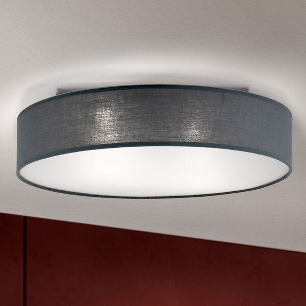 ORION Plafonieră Ufo cu abajur de in, gri, reglabil, Gri, Camera de zi / sufragerie, Țesătură / Textil, Modern