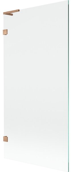 Mexen, Paravan de baie Mexen Lunar L cu 1 aripă 90 x 150 cm, transparent, cupru periat - 897L-090-000-65-00