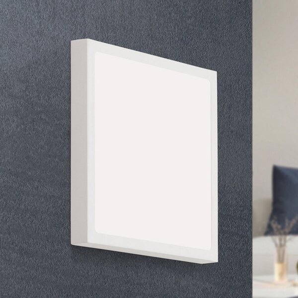 ORION Aplică de perete LED Vika, pătrată, alb, 23x23cm, Alb, Camera de zi / sufragerie, Metal, Modern