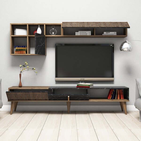 Mobilier living Millano (nuc + negru). 1072224