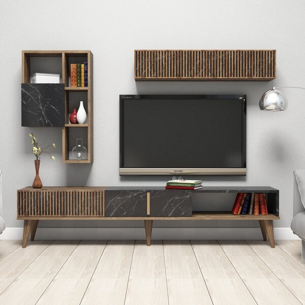 Mobilier living Millano (nuc + negru). 1072224