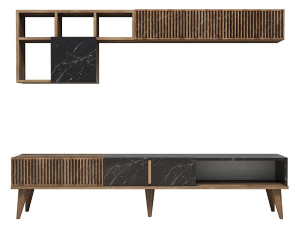Mobilier living Millano (nuc + negru). 1072224