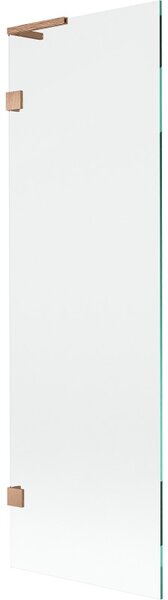 Mexen, Paravan de baie Mexen Lunar L cu 1 aripă 60 x 150 cm, transparent, cupru periat - 897L-060-000-65-00