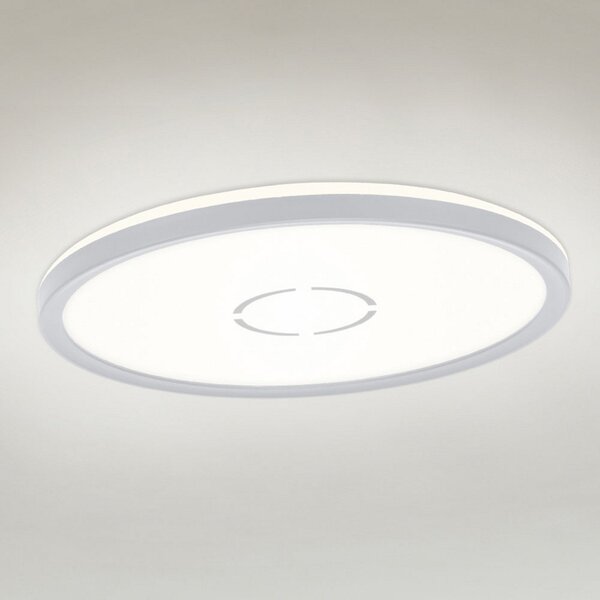 Briloner Plafonieră LED Free, Ø 29 cm, argintiu, Gri, Bucătărie, Plastic, Modern