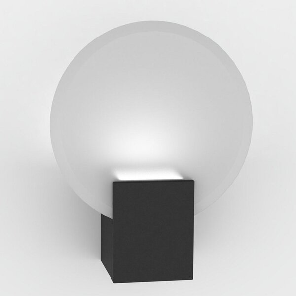 Nordlux Aplică de perete LED Hester, IP44, negru, reglabil, Negru, Baie, Plastic, Modern