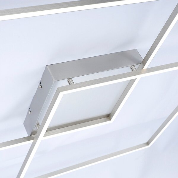Q-Smart-Home Paul Neuhaus Q-INIGO plafonieră LED, 68cm, reglabil, Gri, Camera de zi / sufragerie, Metal, Modern, Plafon cu flacără multiplă