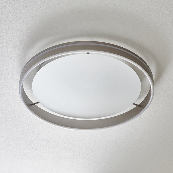 Q-Smart-Home Paul Neuhaus Q-VITO plafonieră LED 59cm oțel, reglabil, Metalic, Camera de zi / sufragerie, Metal, Modern