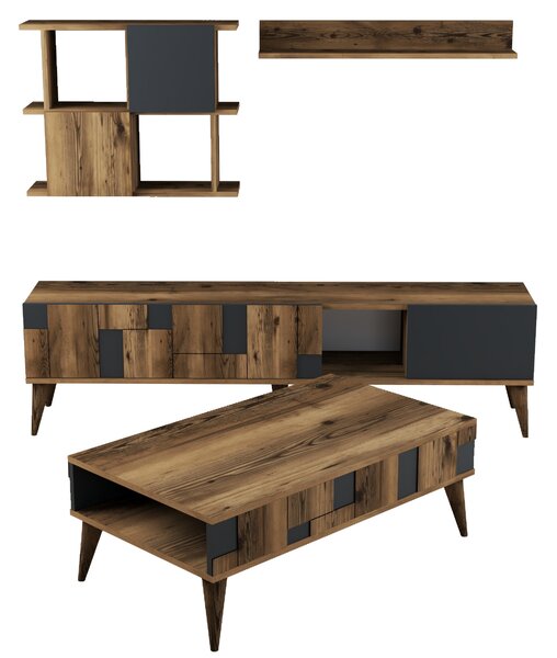 Set mobilier living Madryt (nuc + Antracit). 1072505