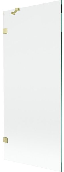 Mexen, Paravan de baie Mexen Lunar cu 1 aripă 80 x 150 cm, transparent, auriu periat - 897-080-000-55-00