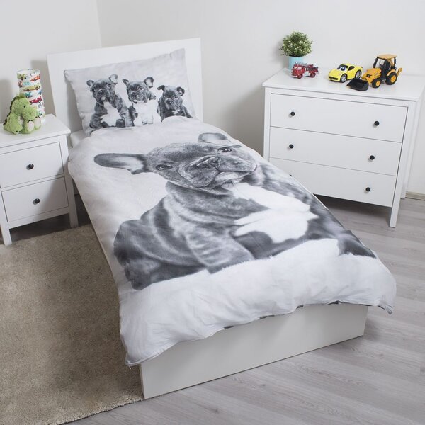 Lenjerie de pat Bulldog - 140 x 200 cm / 70 x 90 cm