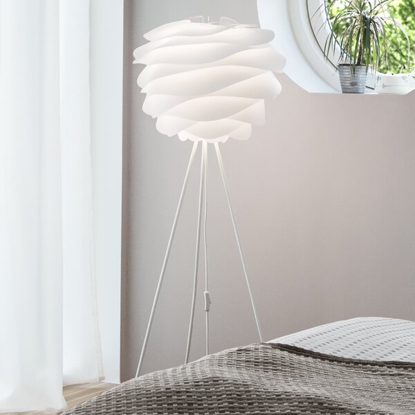 UMAGE Carmina lampă de podea tripod pe alb, Alb, Camera de zi / sufragerie, Metal, Design, Tripod