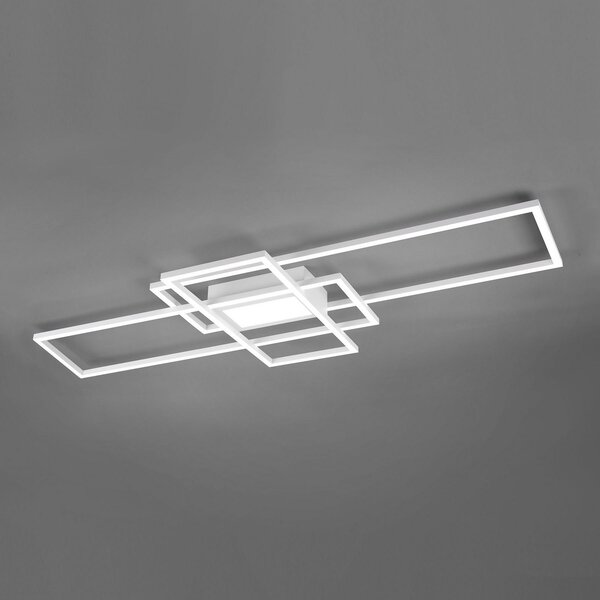 Trio Lighting Plafonieră LED Irvine 3.000-6.500 K, alb mat, reglabil, Alb, Camera de zi / sufragerie, Metal, Modern