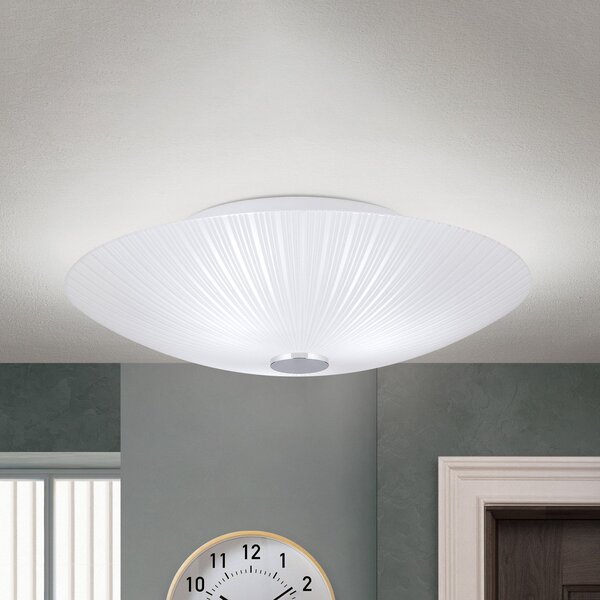 ORION Plafonieră Vindira Ø 40 cm, reglabil, Alb, Camera de zi / sufragerie, Sticlă, Modern