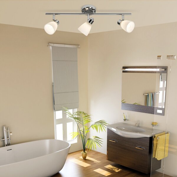 Brilliant Kensington plafonieră trei surse cu IP44, reglabil, Metalic, Baie, Metal, Modern