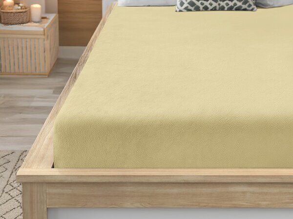 Cearsaf Cocolino microplus cu elastic SOFT 180x200 cm galben