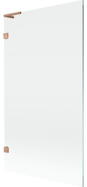 Mexen, Paravan de baie Mexen Lunar L cu 1 aripă 100 x 150 cm, transparent, cupru periat - 897L-100-000-65-00