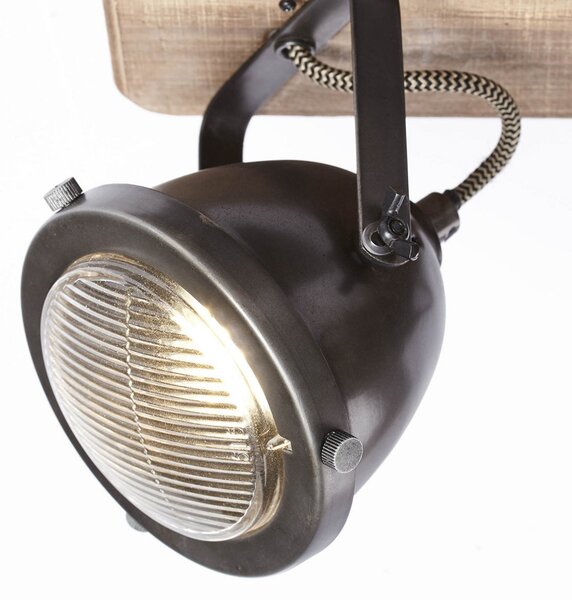 Brilliant Carmen Wood plafonieră cu patru surse, reglabil, Lemn, Camera de zi / sufragerie, Lemn, Design industrial
