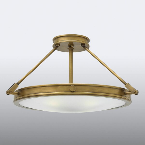 HINKLEY Plafonieră distanțată de tavan Collier 55,9cm, Bronz / Alamă Veche, Metal, Antichitate