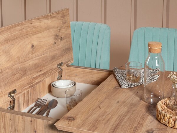 Set mobilier sufragerie Vlasta 1 (pin atlantic + fistic) (pentru 4 persoane). 1073062