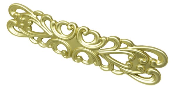 Maner metalic pentru mobilier, model Bagdad, distanta dintre gauri = 96 mm, finisaj auriu mat