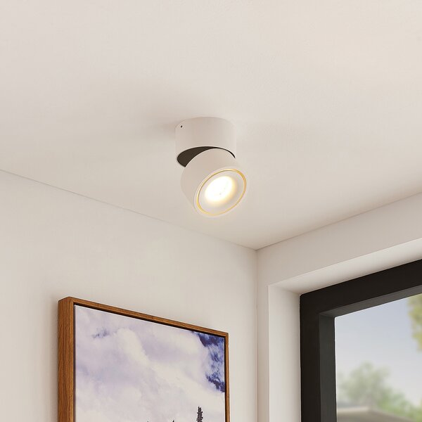 Arcchio Spot LED de tavan Rotari, alb, 1 bec, 946lm, reglabil, Alb, Hol, Aluminiu, Modern