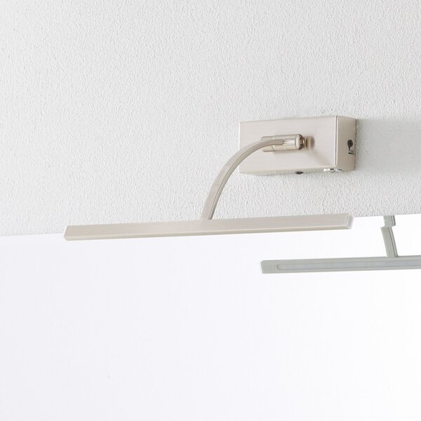 Freelight Aplică perete LED Matisse, lățime 34 cm, argintiu, reglabil, Metalic, Camera de zi / sufragerie, Metal, Modern