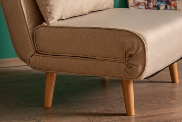 Atelier Del Sofa, Fotoliu extensibil Emel crem 80/79 cm