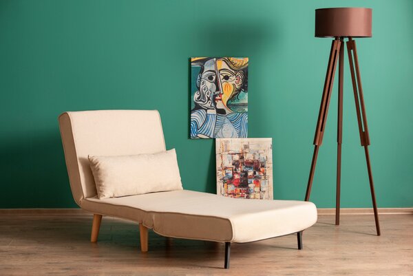 Atelier Del Sofa, Fotoliu extensibil Emel crem 80/79 cm