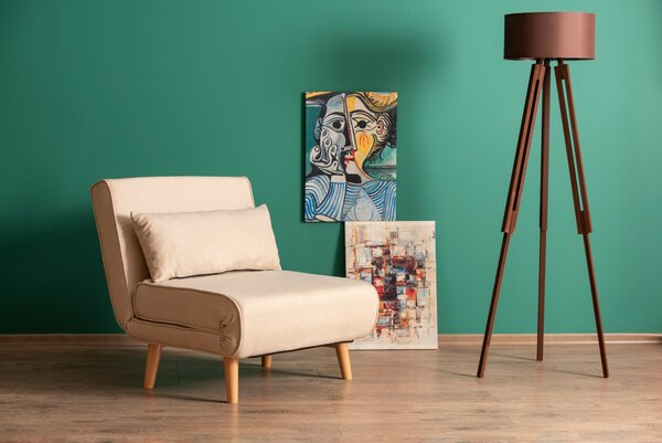 Atelier Del Sofa, Fotoliu extensibil Emel crem 80/79 cm