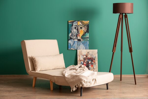 Atelier Del Sofa, Fotoliu extensibil Emel crem 80/79 cm