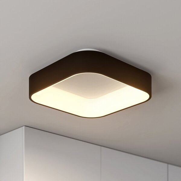 Arcchio plafonieră LED Aleksi, 45 x cm, negru, CCT, reglabil, Negru, Bucătărie, Metal, Modern