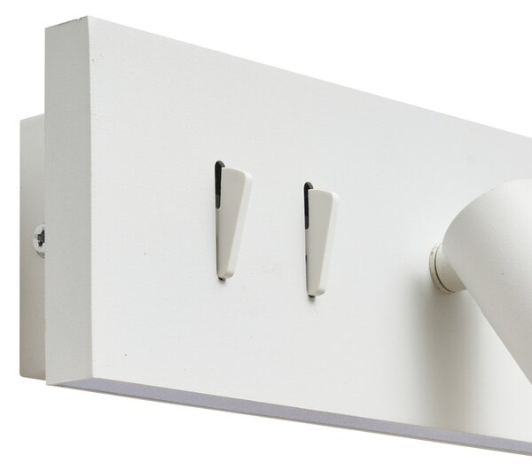 Lampă de perete modernă albă reglabilă cu USB-C incl. LED - Modric