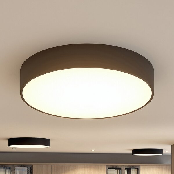 Arcchio plafonieră LED Noabelle, Ø 60 cm, negru, metal, reglabil, Negru, Bucătărie, Metal, Modern