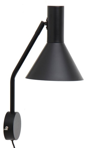 Lampă de perete FRANDSEN, Lyss, Negru, Camera de zi, Metal, Design