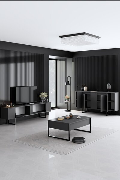 Set mobilier living Luna 1 (antracit). 1073573