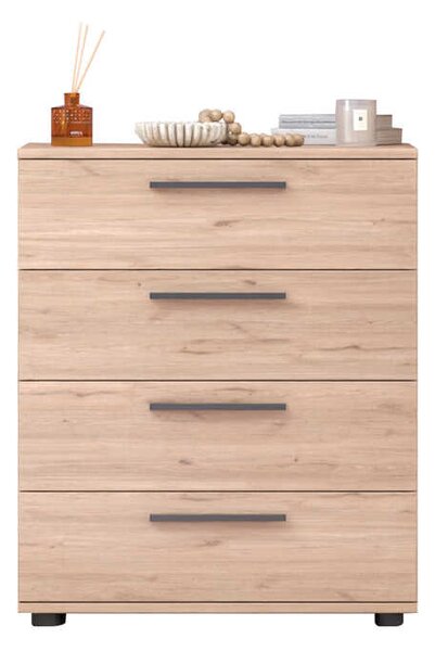 Comoda Adore White, 4 sertare, 65x78x41 cm