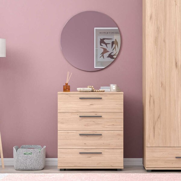 Comoda Adore White, 4 sertare, 65x78x41 cm