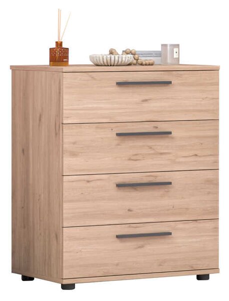 Comoda Adore White, 4 sertare, 65x78x41 cm