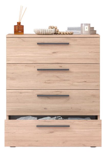 Comoda Adore White, 4 sertare, 65x78x41 cm