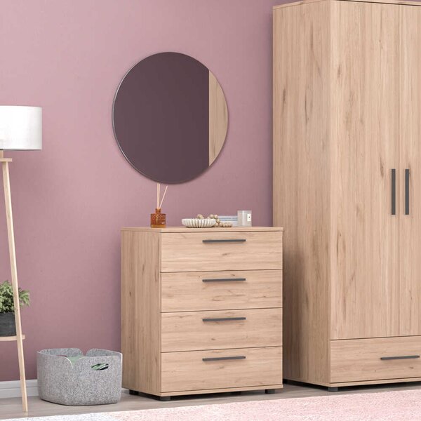 Comoda Adore White, 4 sertare, 65x78x41 cm