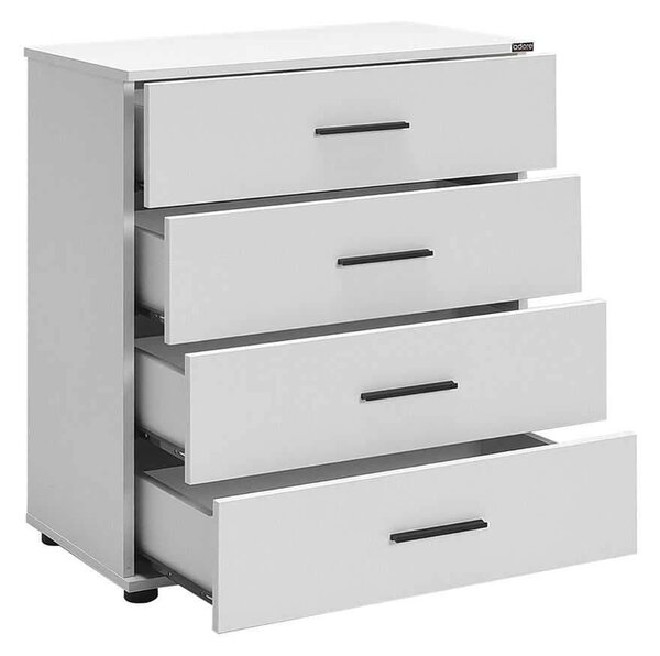 Comoda Adore White, 4 sertare, 65x78x41 cm