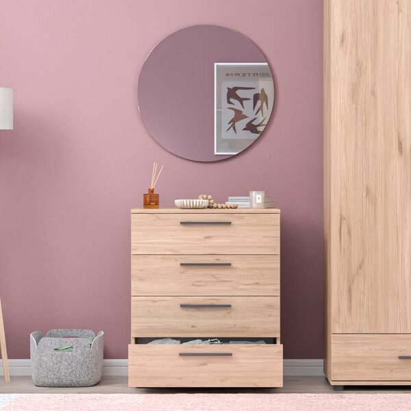 Comoda Adore White, 4 sertare, 65x78x41 cm