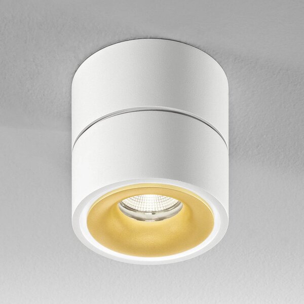 Egger Licht EGG DLS LED spot de plafon Clippo S, alb-auriu, reglabil, Alb, Studiu / Birou, Metal, Modern