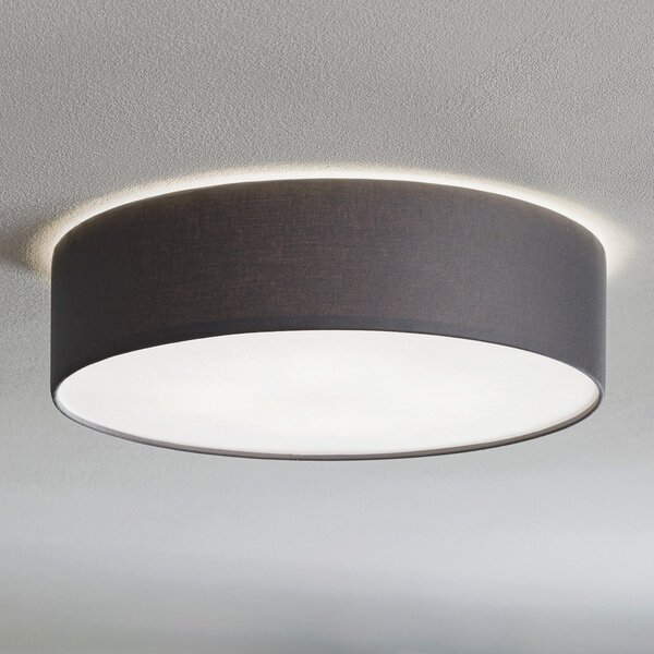 TK Lighting Plafonieră Rondo, gri, Ø 50 cm, reglabil, Gri, dormitor, Țesătură / Textil, Modern