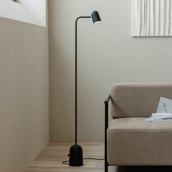 Lampadar Northern, Buddy floor, reglabil, Negru, Camera de zi, Metal, Scandinavă