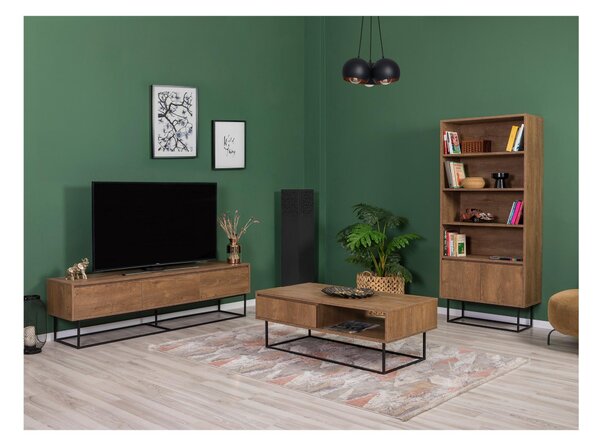Set mobilier living Laxi 24 (nuc + negru). 1089011