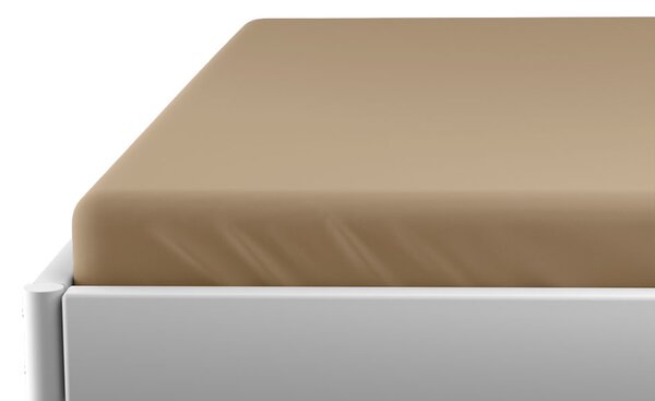 Cearsaf jersey pentru patut copii, bej 60x120-cm