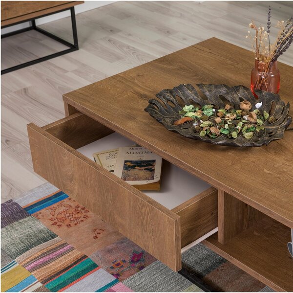 Set mobilier living Laxi 24 (nuc + negru). 1089011